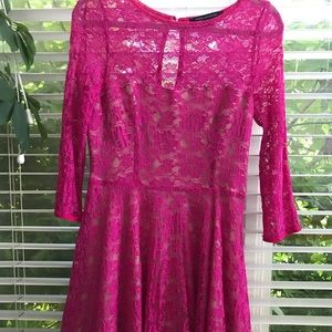 French connection pink lace dress